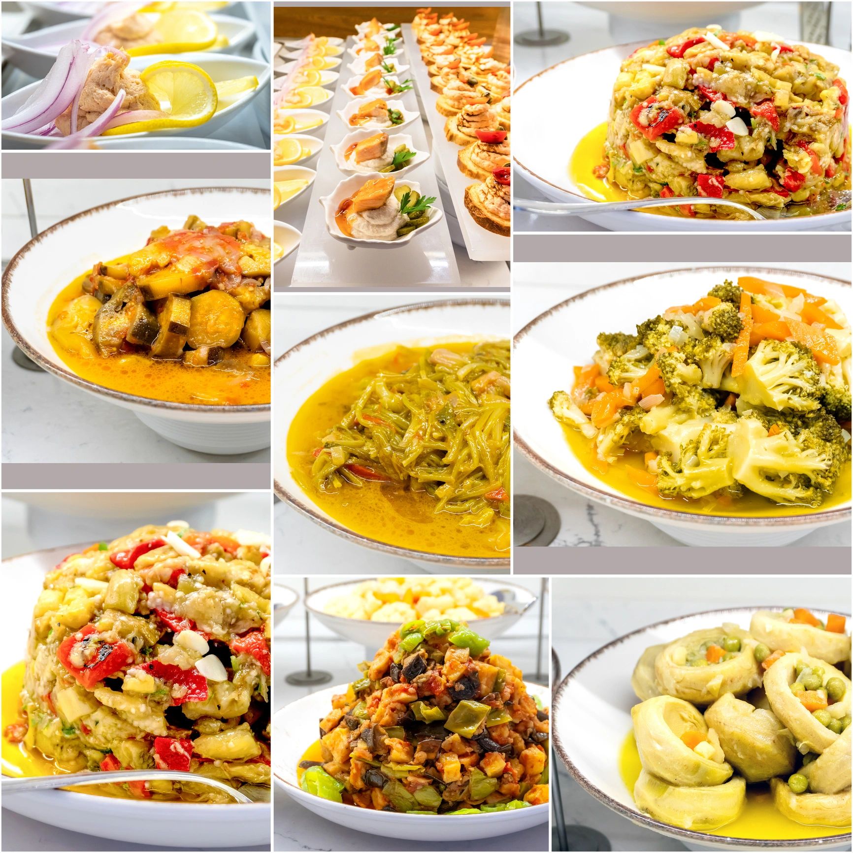 Selection of Mediterranean cold appetizers
