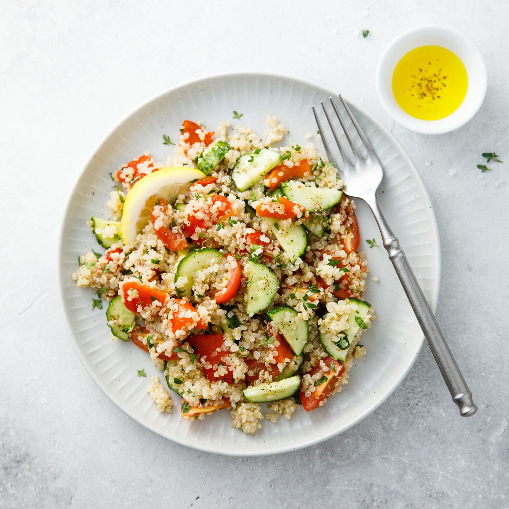 Fresh seasonal salad plate