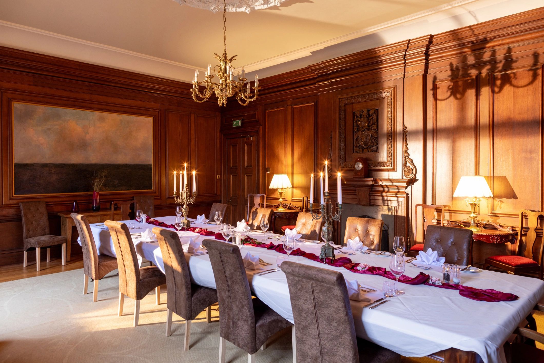 Candlelit table setting